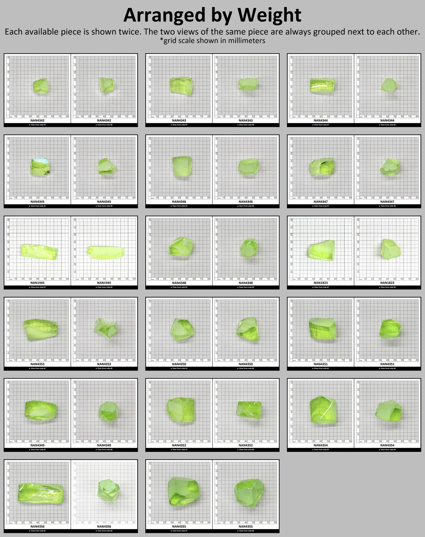 UV Reactive Nanosital #E-274 Lab Created Faceting Rough for Gem Cutting - Various Sizes : #BEGIN