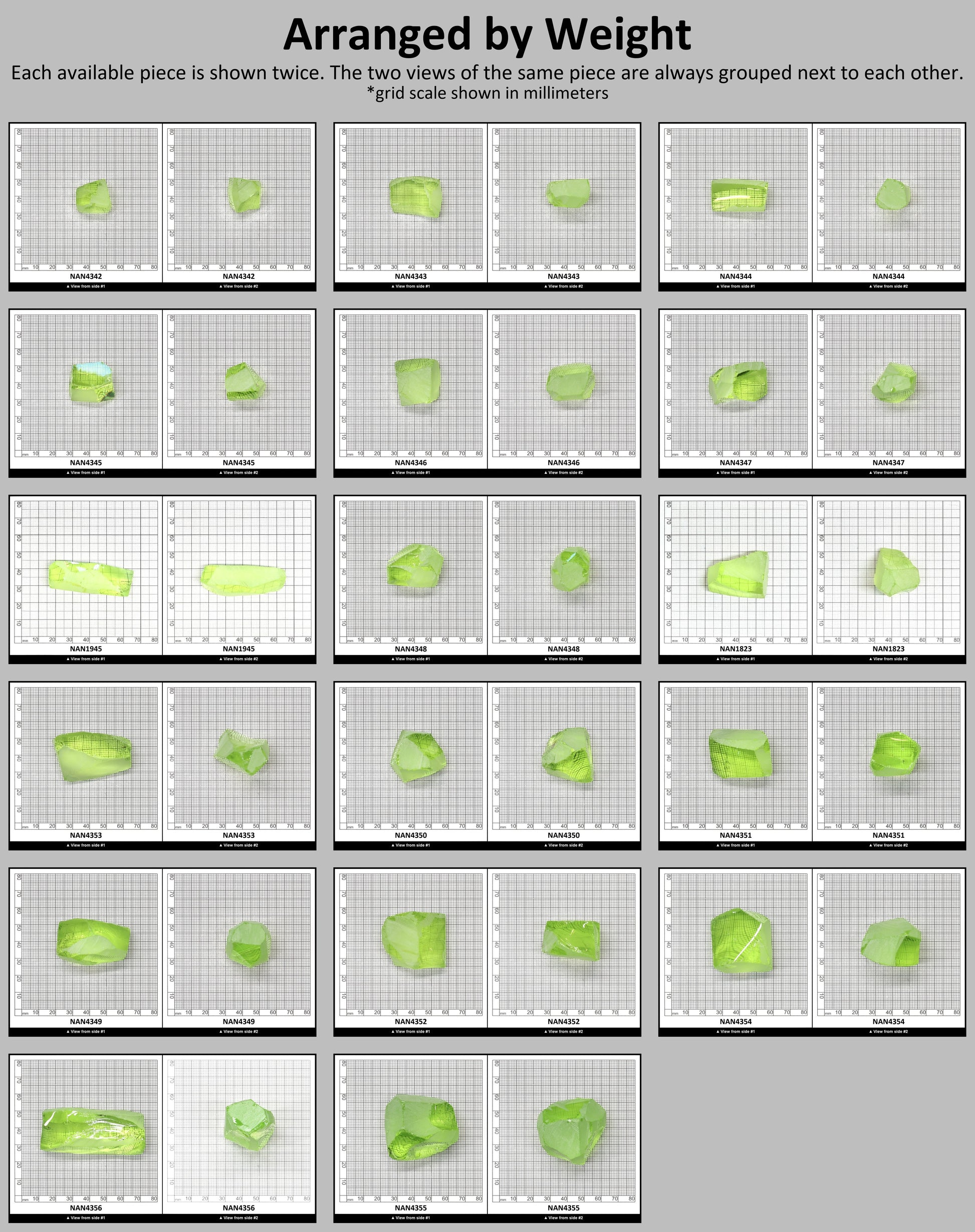 UV Reactive Nanosital #E-274 Lab Created Faceting Rough for Gem Cutting - Various Sizes : #BEGIN