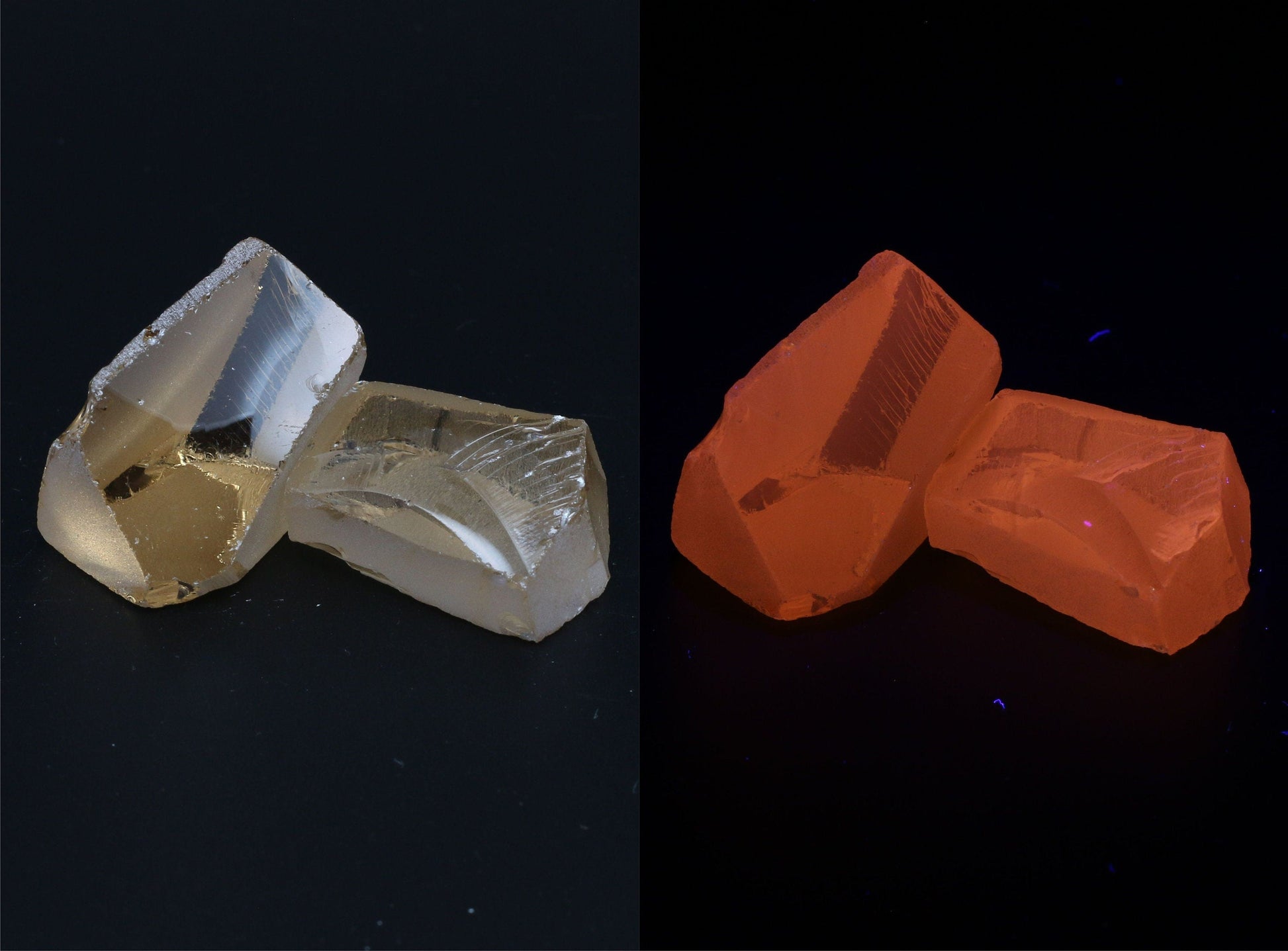 UV Reactive Nanosital #E-275 Lab Created Faceting Rough for Gem Cutting - Various Sizes #BEGIN