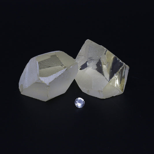 UV Reactive Nanosital #E-377 Lab Created Faceting Rough for Gem Cutting - Various Sizes #BEGIN