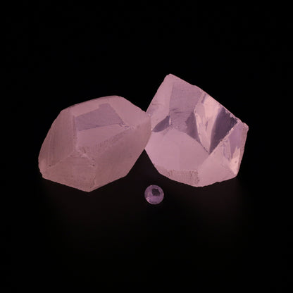 UV Reactive Nanosital #E-377 Lab Created Faceting Rough for Gem Cutting - Various Sizes #BEGIN