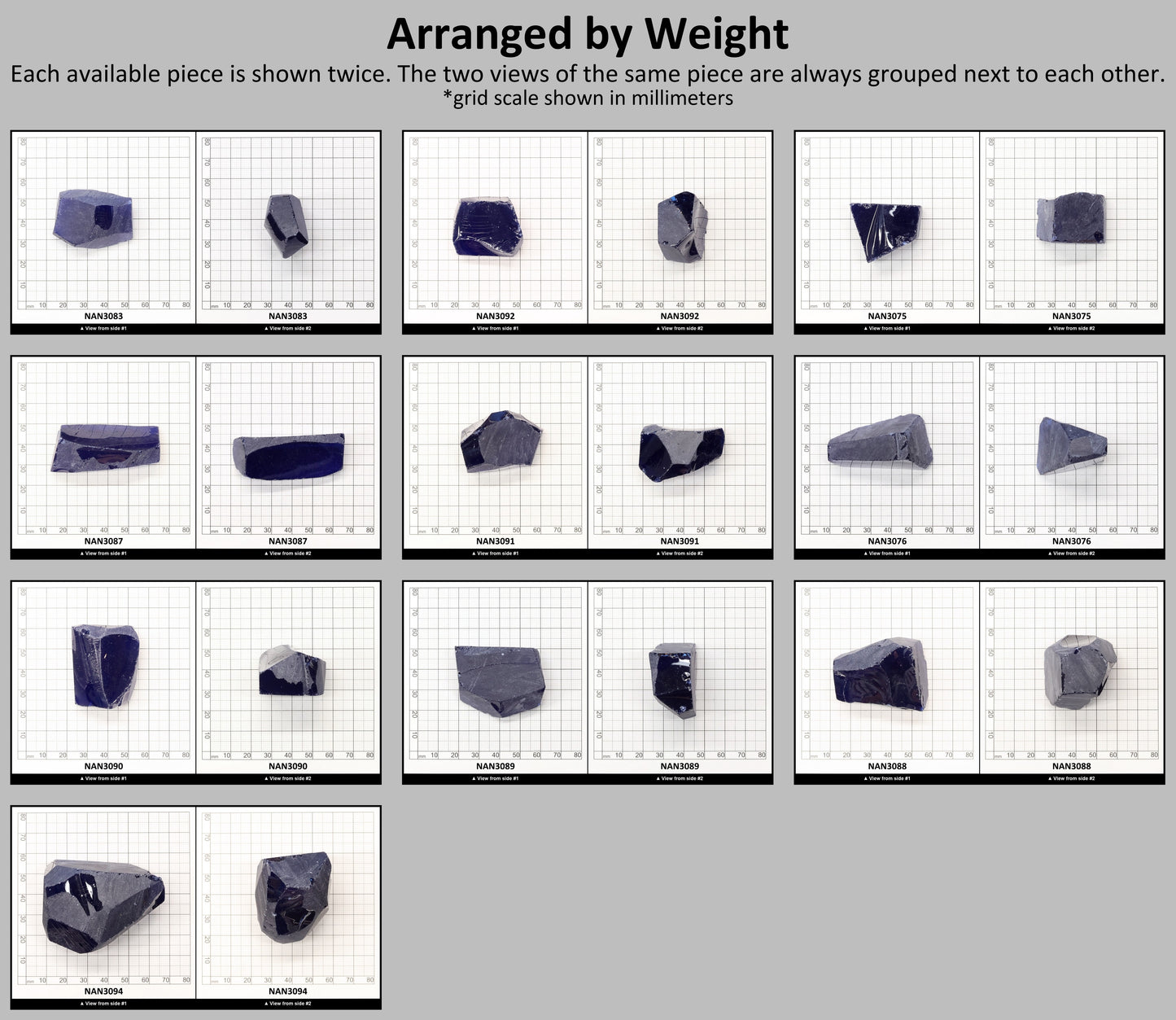 UV Reactive Nanosital #E-459 Lab Created Faceting Rough for Gem Cutting - Various Sizes #BEGIN