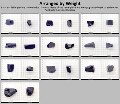 UV Reactive Nanosital #E-459 Lab Created Faceting Rough for Gem Cutting - Various Sizes #BEGIN