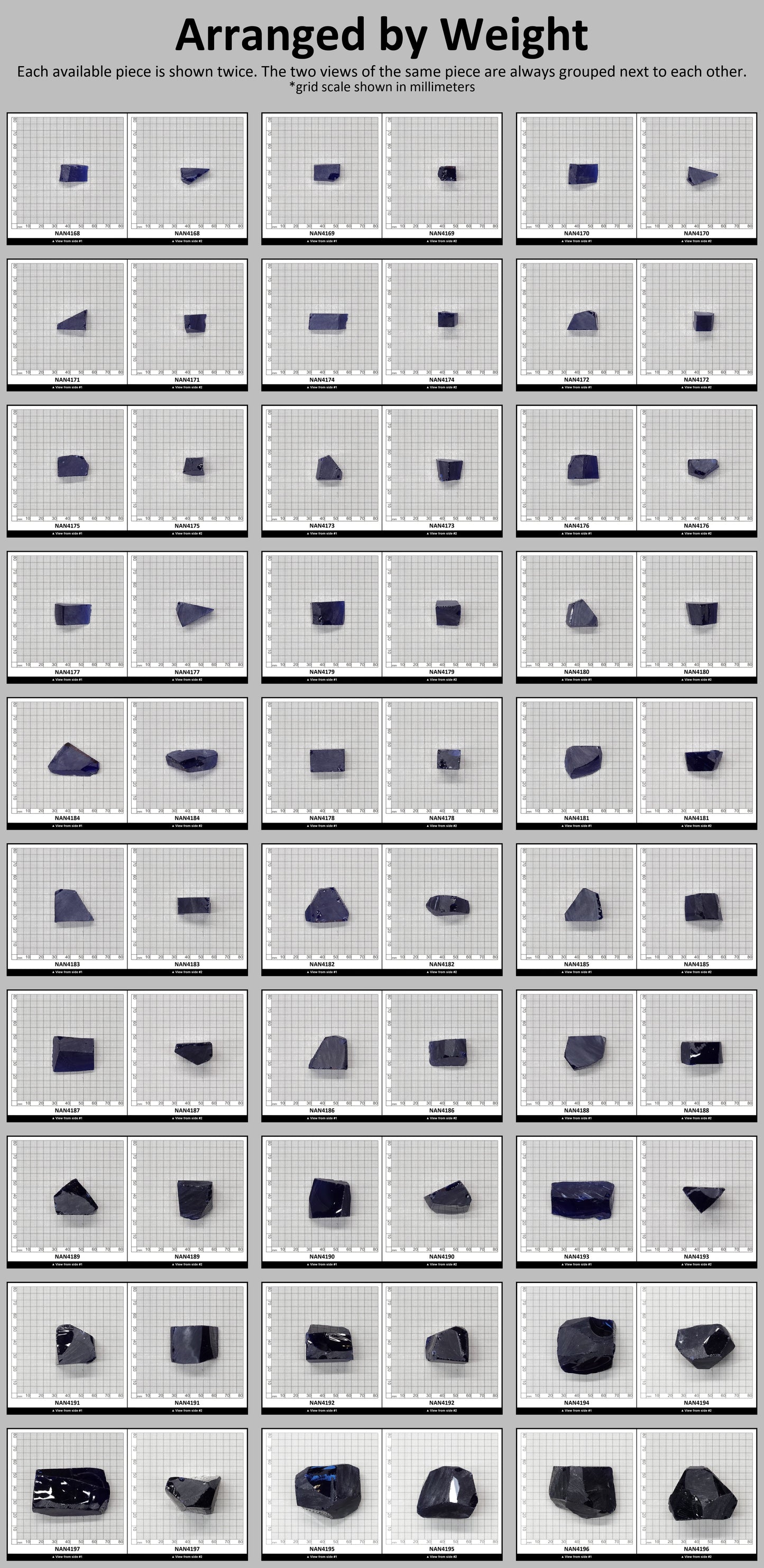 UV Reactive Nanosital #E-459 Lab Created Faceting Rough for Gem Cutting - Various Sizes : #BEGIN