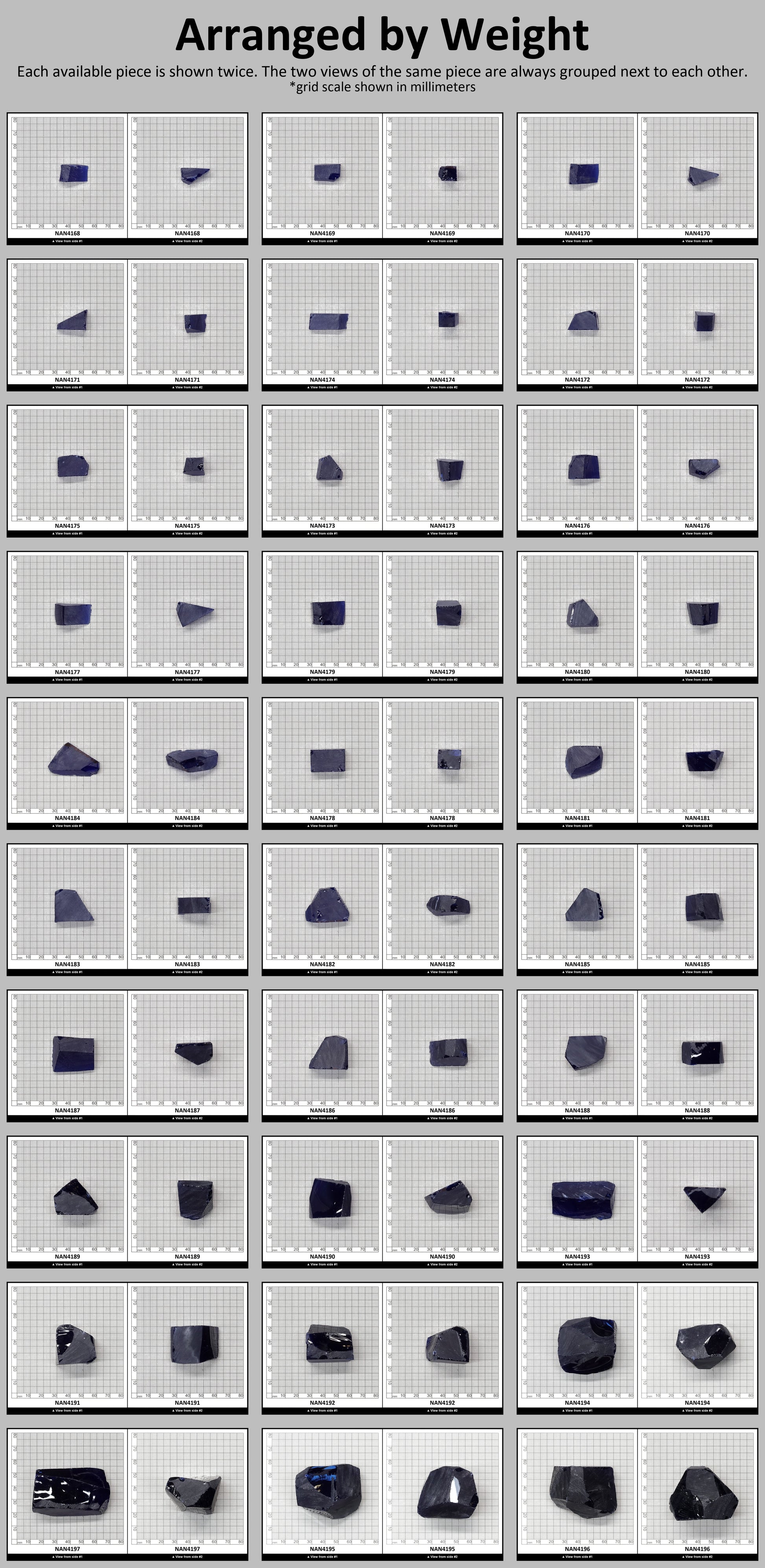 UV Reactive Nanosital #E-459 Lab Created Faceting Rough for Gem Cutting - Various Sizes : #BEGIN