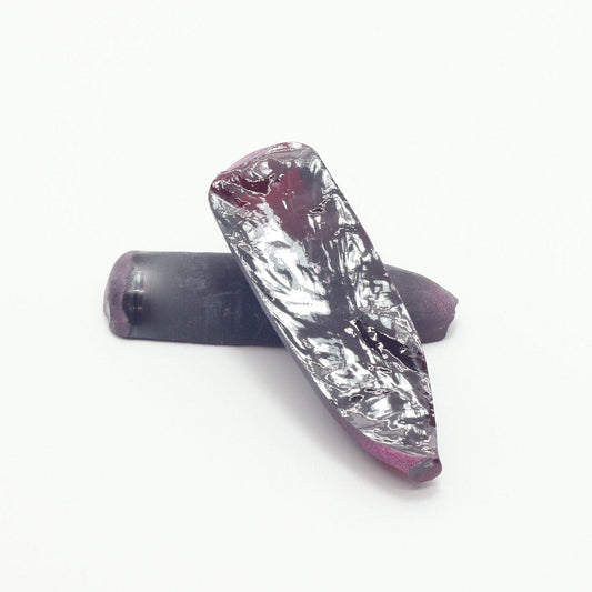 Very Dark Ruby Red #9 Lab Created Corundum Sapphire Faceting Rough for Gem Cutting - Various Sizes - Split Boule #BEGIN