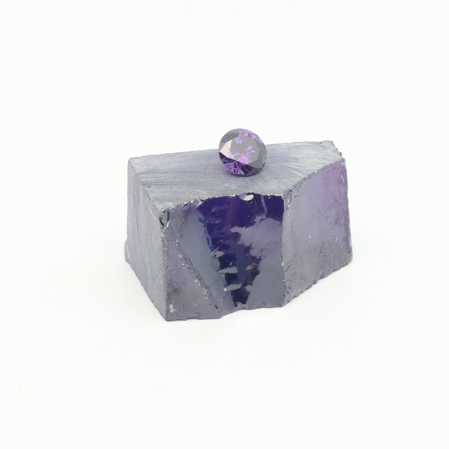 Violet Cubic Zirconia Faceting Rough for Gem Cutting - Various Sizes #BEGIN