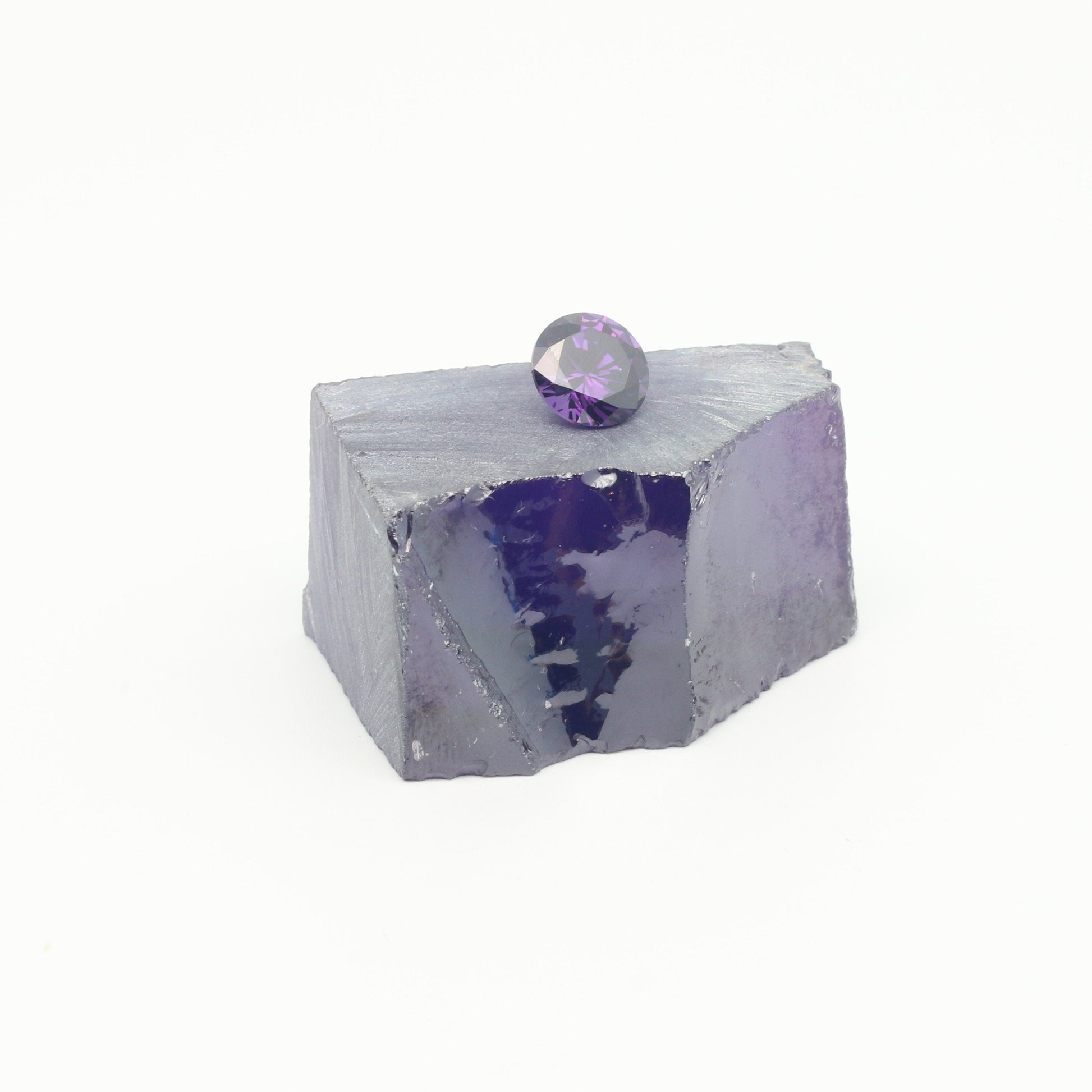 Violet Cubic Zirconia Faceting Rough for Gem Cutting - Various Sizes #BEGIN