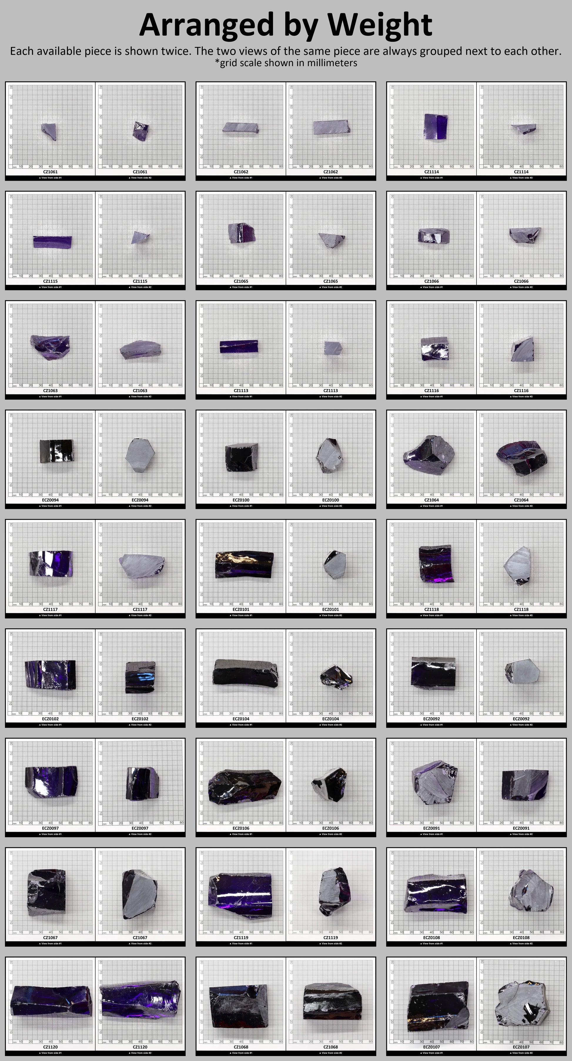 Violet Cubic Zirconia Faceting Rough for Gem Cutting - Various Sizes #BEGIN