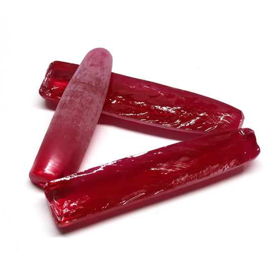 Vivid Pink #3.5 Lab Created Corundum Sapphire Faceting Rough for Gem Cutting - Various Sizes - Split Boule #BEGIN
