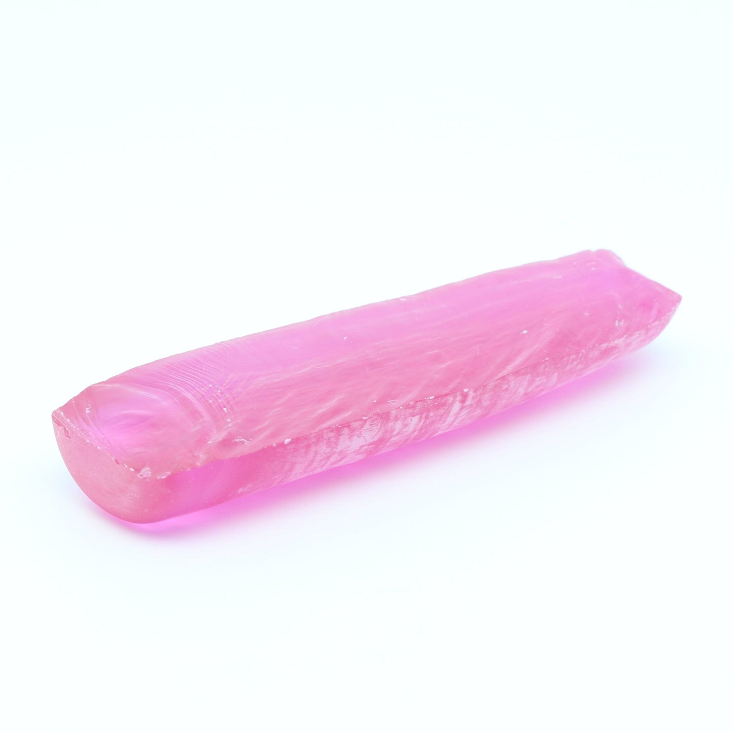 Vivid Pink #3 Lab Created Corundum Sapphire Faceting Rough for Gem Cutting - Various Sizes - Split Boule #BEGIN