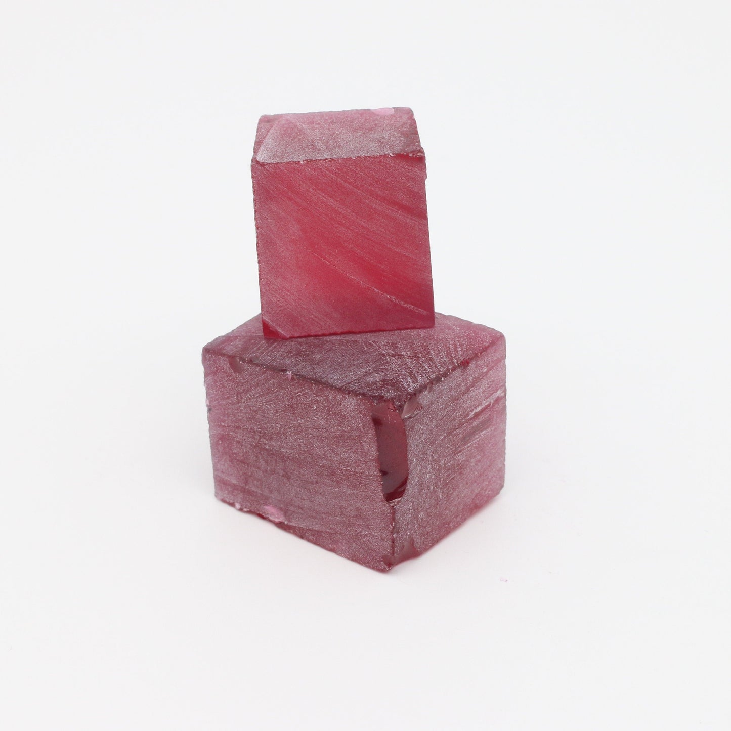 Nanosital Simulated Vivid Pink Lab Created Faceting Rough for Gem Cutting - #TB-9 - Various Sizes #BEGIN