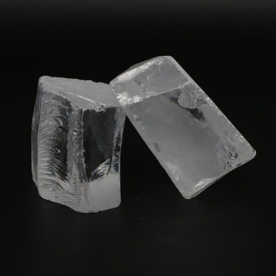 White Cubic Zirconia Faceting Rough for Gem Cutting - Various Sizes : #BEGIN