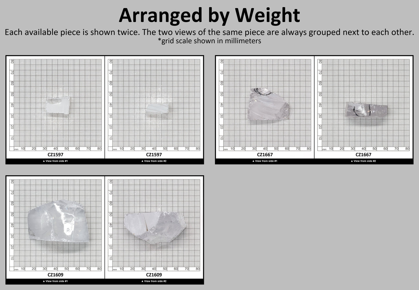White Cubic Zirconia Faceting Rough for Gem Cutting - Various Sizes : #BEGIN