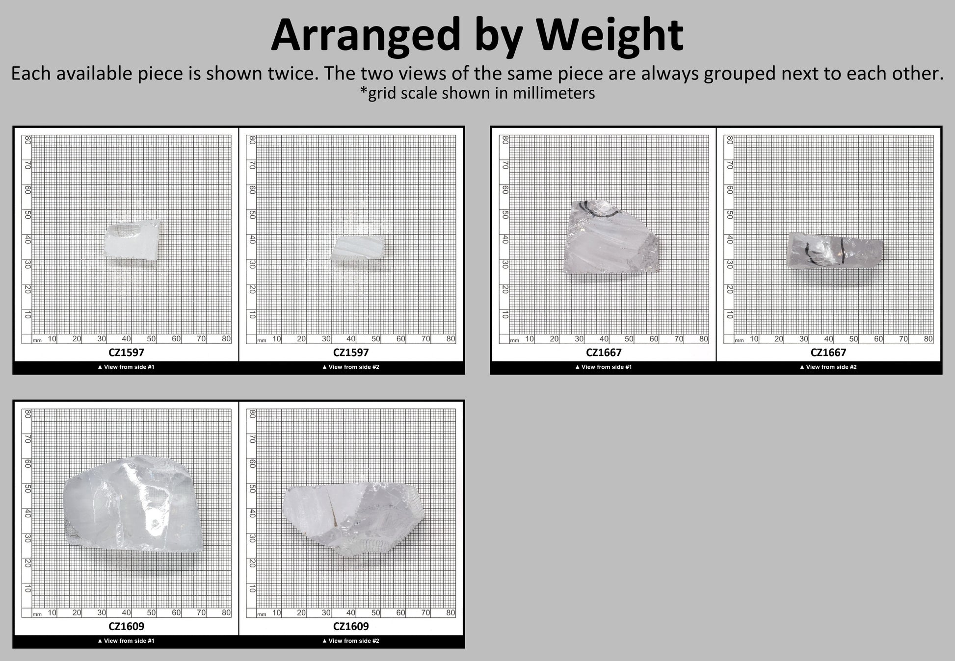 White Cubic Zirconia Faceting Rough for Gem Cutting - Various Sizes : #BEGIN