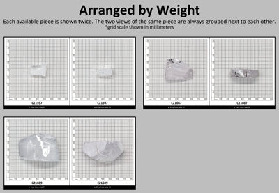 White Cubic Zirconia Faceting Rough for Gem Cutting - Various Sizes : #BEGIN