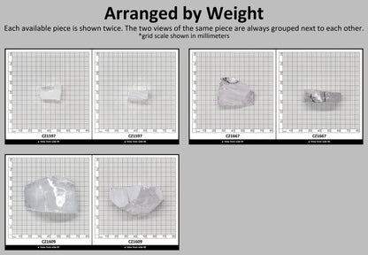 White Cubic Zirconia Faceting Rough for Gem Cutting - Various Sizes : #BEGIN