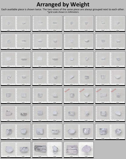 White Cubic Zirconia Faceting Rough for Gem Cutting - Various Sizes : #BEGIN
