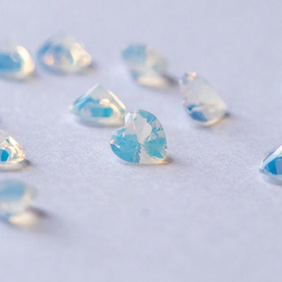 Nanosital Simulated White Opal Lab Created Faceting Rough for Gem Cutting - #001 - Various Sizes #BEGIN