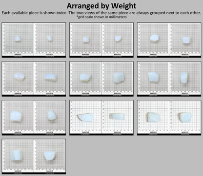 Nanosital Simulated White Opal Lab Created Faceting Rough for Gem Cutting - #001 - Various Sizes #BEGIN
