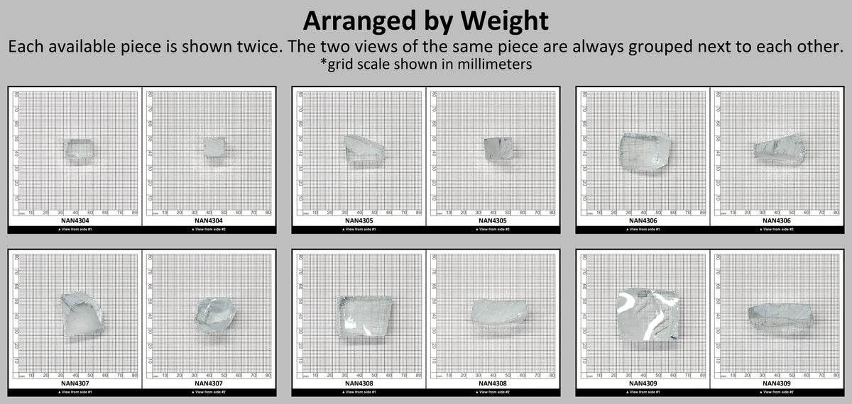 Nanosital Simulated White Topaz Lab Created Faceting Rough for Gem Cutting - #A-1345 - Various Sizes : #BEGIN