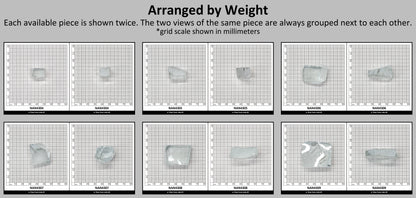 Nanosital Simulated White Topaz Lab Created Faceting Rough for Gem Cutting - #A-1345 - Various Sizes : #BEGIN
