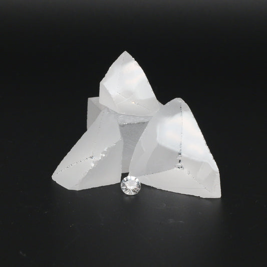White YAG Faceting Rough for Gem Cutting - Various Sizes #BEGIN