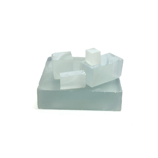 Ice Blue Polycrystalline (Ceramic) YAG - Faceting Rough : #BEGIN