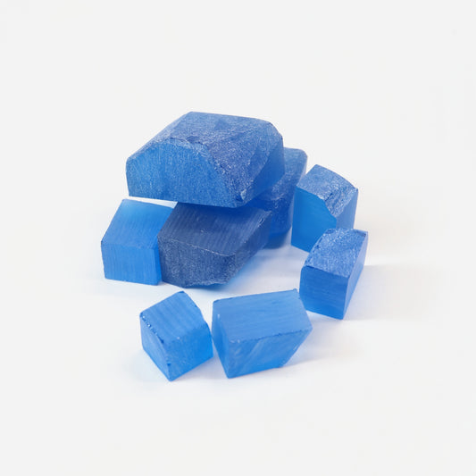 Electric Blue Topaz colored YAG Faceting Rough for Gem Cutting : #BEGIN