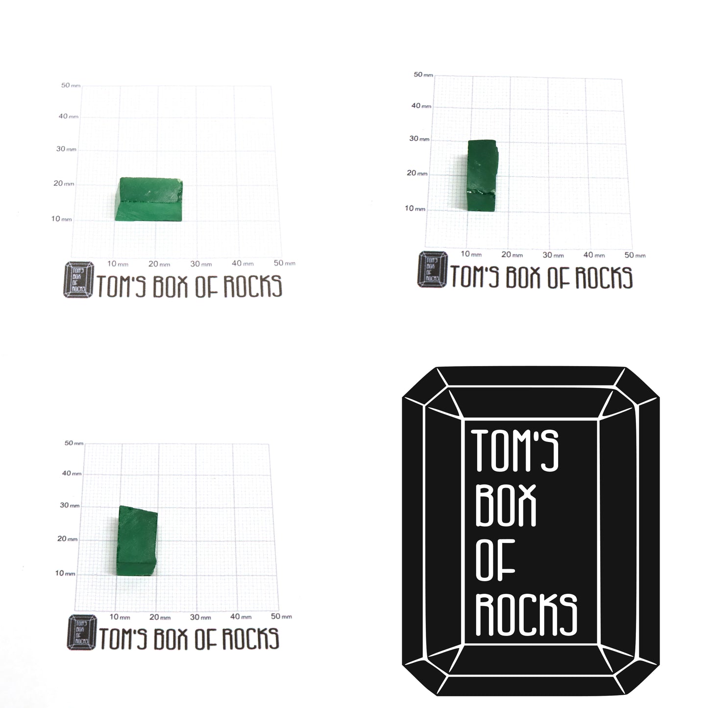 Green Garnet CTH:YAG Faceting Rough for Gem Cutting - Various Sizes