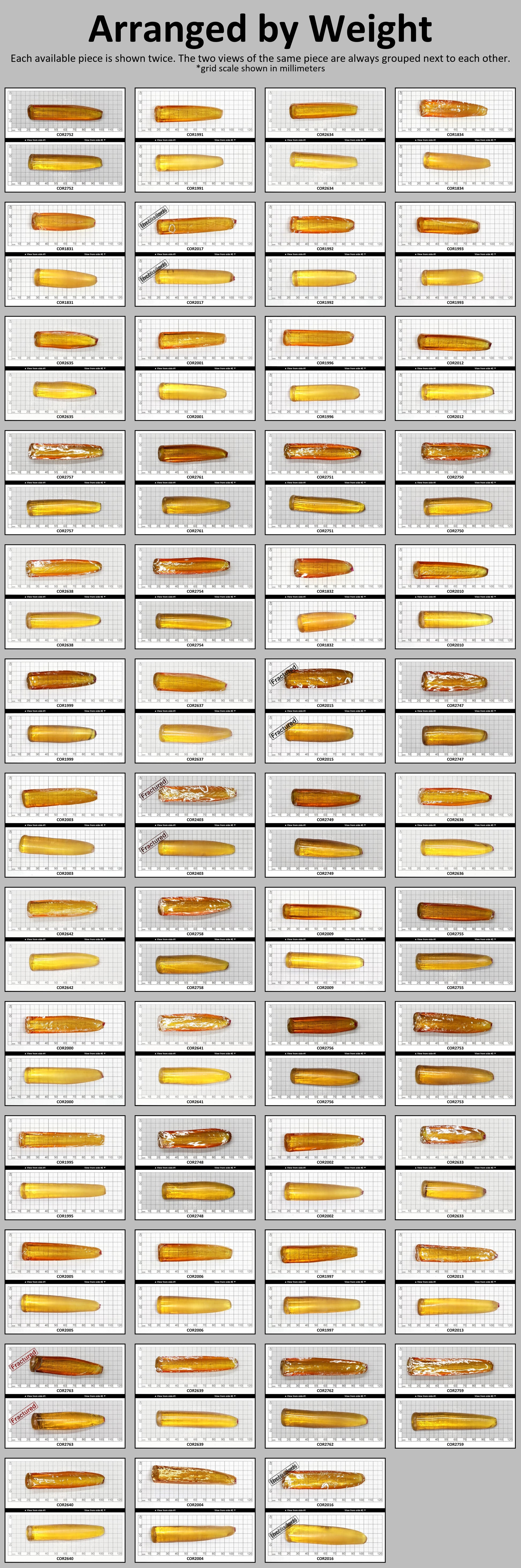 Yellow #21 Lab Created Corundum Sapphire Faceting Rough for Gem Cutting - Various Sizes - Split Boule #BEGIN