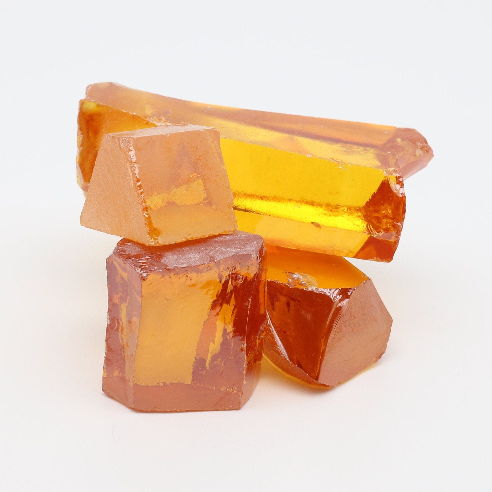 Yellow Cubic Zirconia Faceting Rough for Gem Cutting - Various Sizes #BEGIN