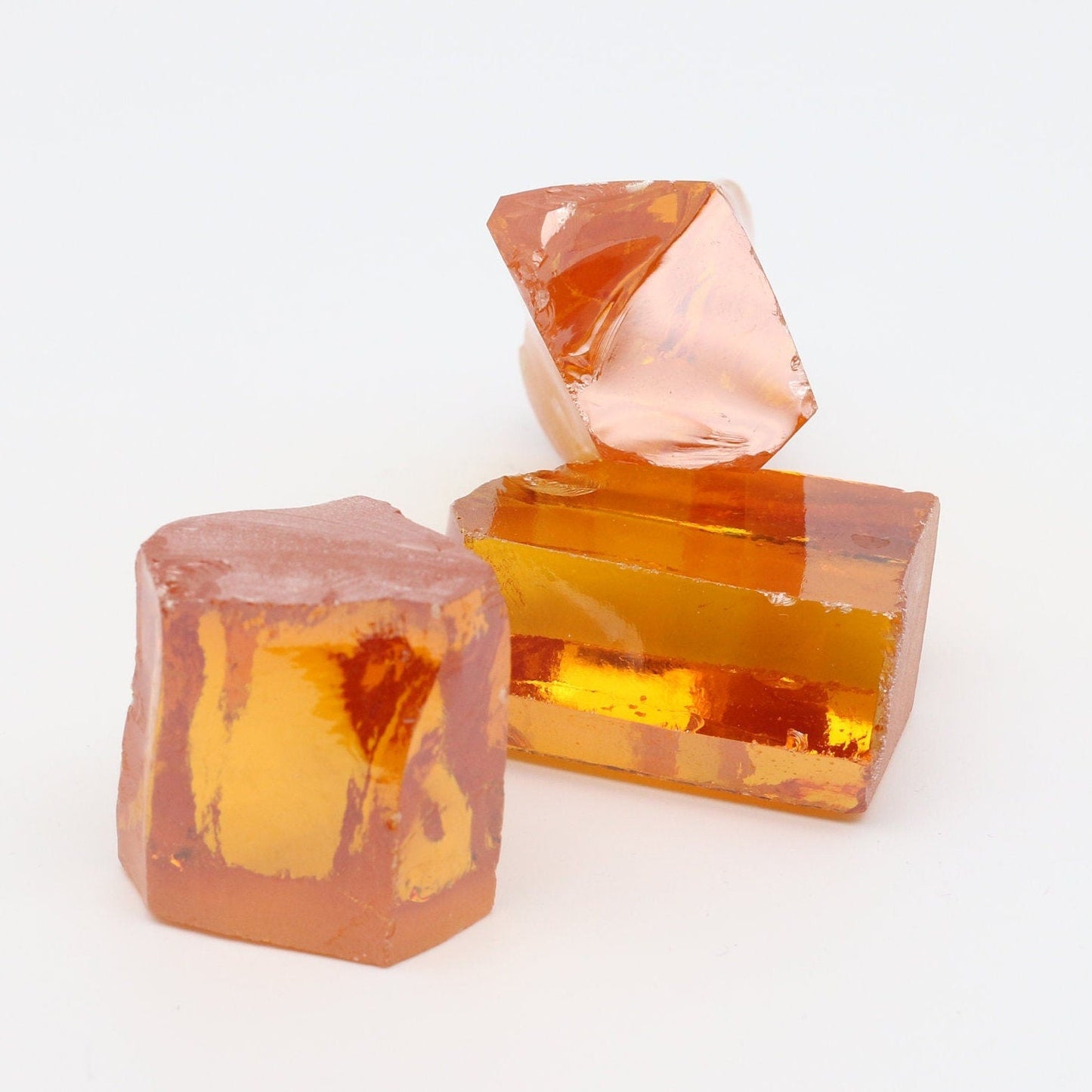 Yellow Cubic Zirconia Faceting Rough for Gem Cutting - Various Sizes #BEGIN