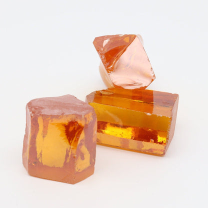Yellow Cubic Zirconia Faceting Rough for Gem Cutting - Various Sizes #BEGIN