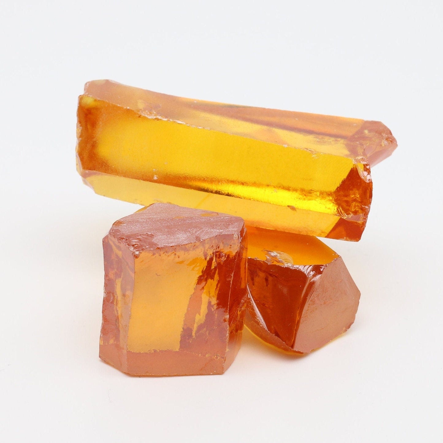 Yellow Cubic Zirconia Faceting Rough for Gem Cutting - Various Sizes #BEGIN