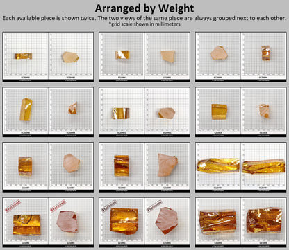 Yellow Cubic Zirconia Faceting Rough for Gem Cutting - Various Sizes : #BEGIN