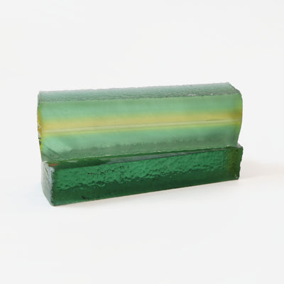 Yellow Green Hydrothermal Synthetic Quartz - Lab Created Faceting Rough : #BEGIN
