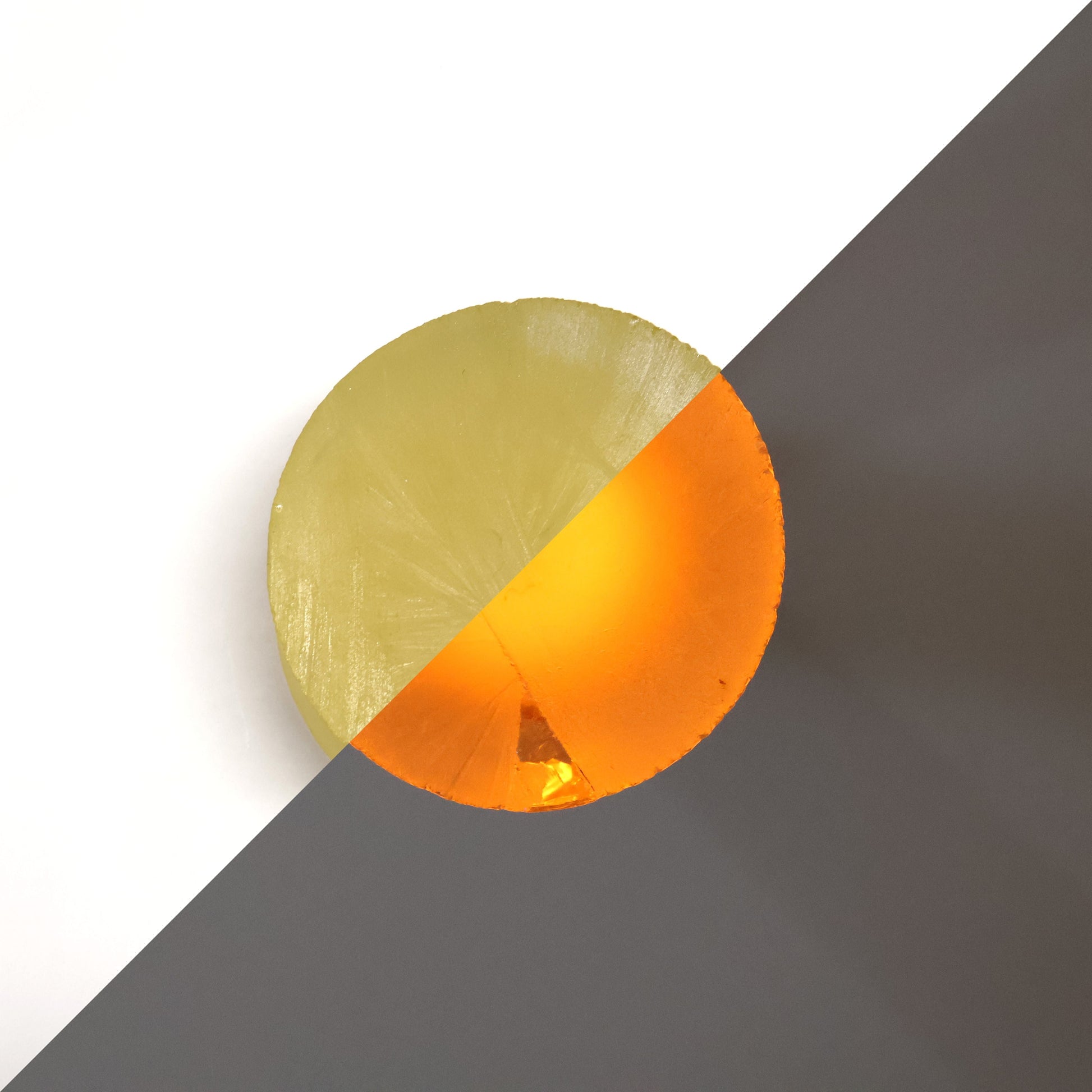 Yellow/Orange Garnet Sm:YAG Faceting Rough #BEGIN