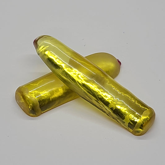 Yellow Topaz #20 Lab Created Corundum Sapphire Faceting Rough for Gem Cutting - Various Sizes - Split Boule #BEGIN
