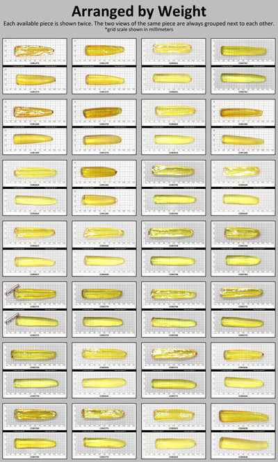 Yellow Topaz #20 Lab Created Corundum Sapphire Faceting Rough for Gem Cutting - Various Sizes - Split Boule #BEGIN