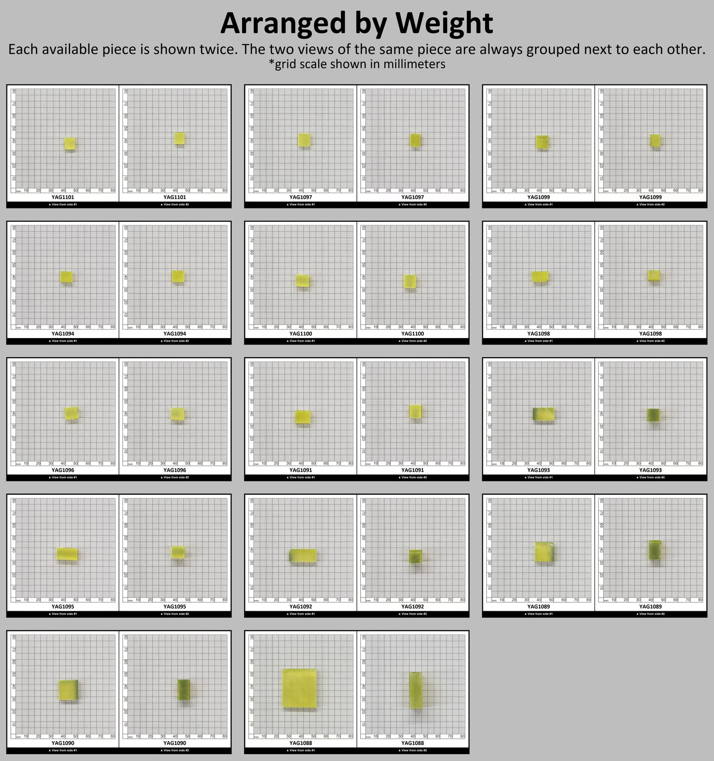 Yellow YAG Polycrystalline (Ceramic) Faceting Rough : #BEGIN