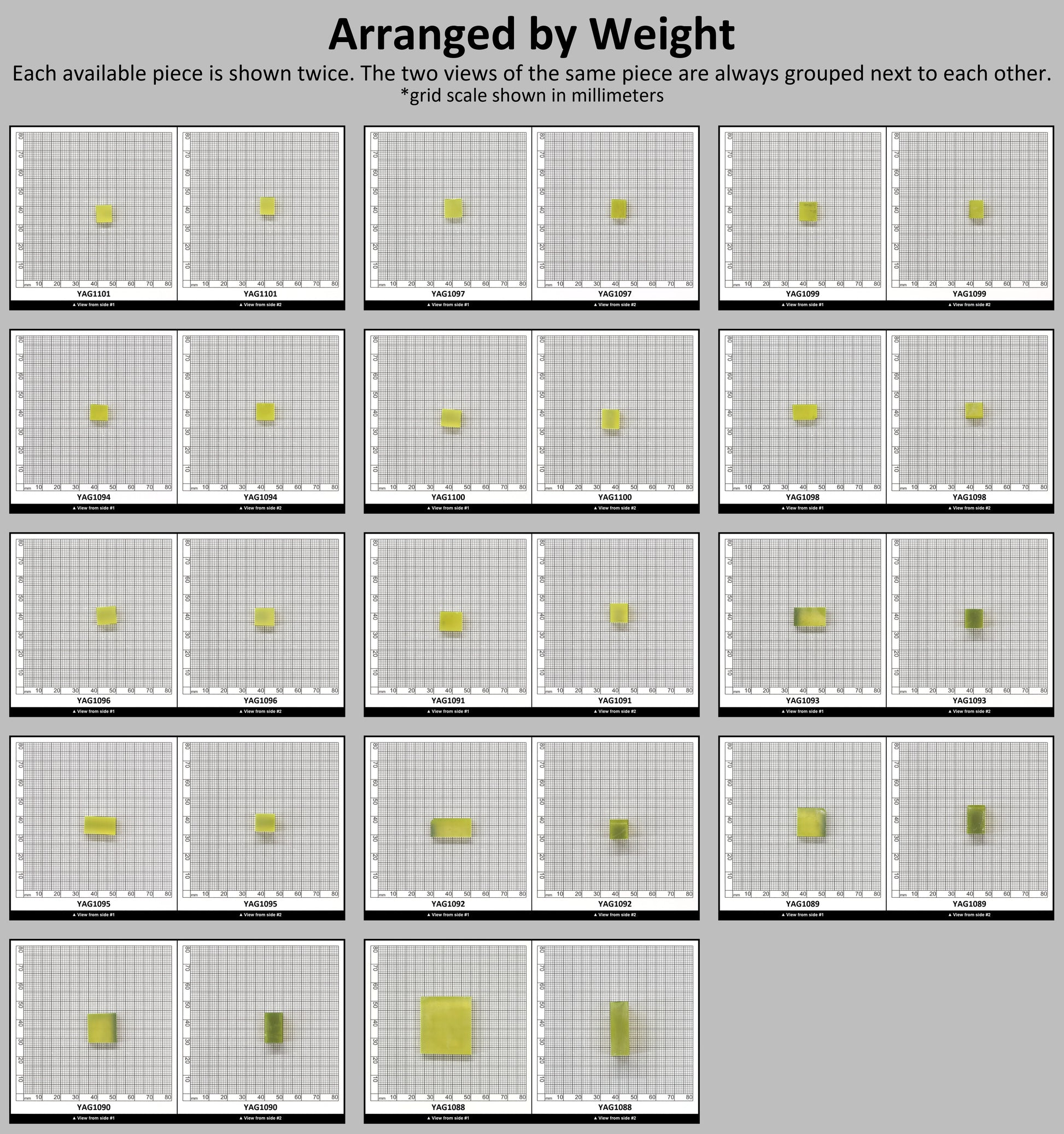 Yellow YAG Polycrystalline (Ceramic) Faceting Rough : #BEGIN