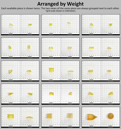 Yellow YAG Faceting Rough for Gem Cutting - Various Sizes #BEGIN