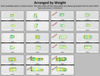 Yellow/Green Bi-Color Lab Created Corundum Sapphire Faceting Rough for Gem Cutting - Various Sizes - Split Boule #BEGIN