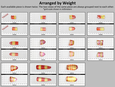 Yellow/Peach Bi-Color Lab Created Corundum Sapphire Faceting Rough for Gem Cutting - Various Sizes - Split Boule #BEGIN