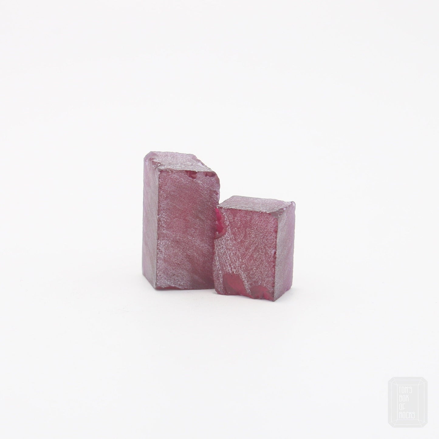 Nanosital Simulated Light Ruby (Included)  Lab Created Faceting Rough for Gem Cutting - #Z-249 - Various Sizes : #BEGIN
