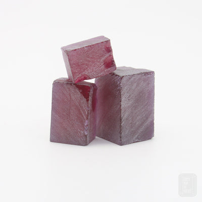 Nanosital Simulated Light Ruby (Included)  Lab Created Faceting Rough for Gem Cutting - #Z-249 - Various Sizes : #BEGIN