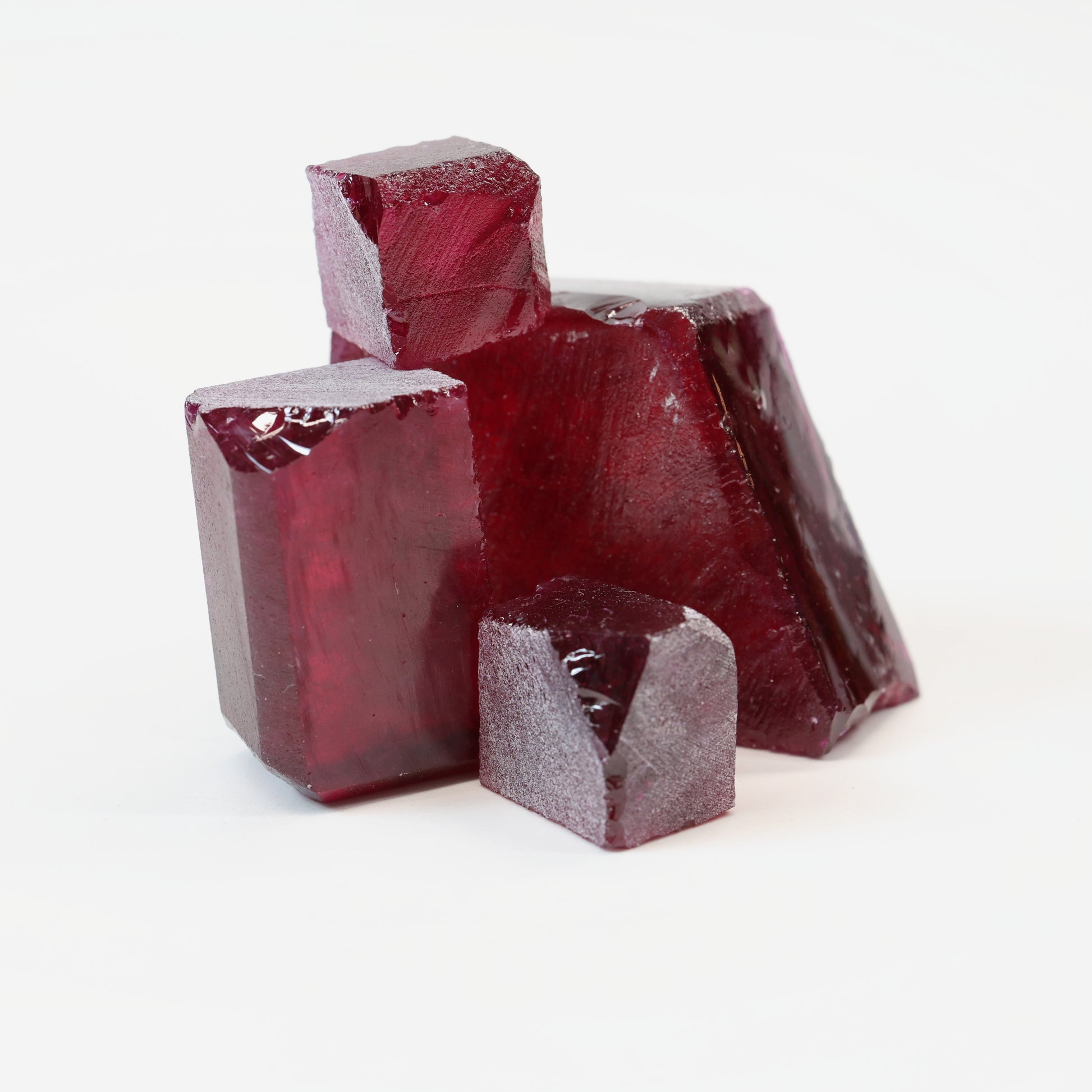 Nanosital Simulated Ruby (Included)  Lab Created Faceting Rough for Gem Cutting - #Z-349 - Various Sizes : #BEGIN