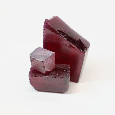 Nanosital Simulated Ruby (Included)  Lab Created Faceting Rough for Gem Cutting - #Z-349 - Various Sizes : #BEGIN