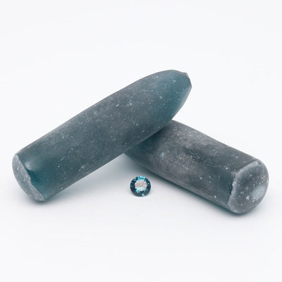 Zircon Green (Teal Color) #122-Djeva Lab Created Spinel Faceting Rough for Gem Cutting - Various Sizes #BEGIN
